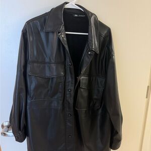 Zara Leather Jacket XL Black